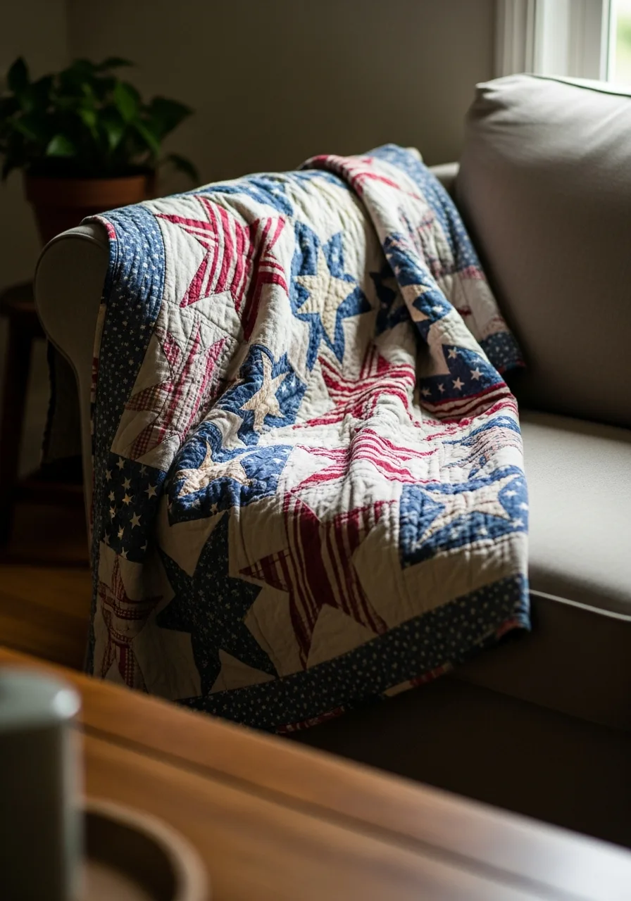 29. Americana Quilt Throw