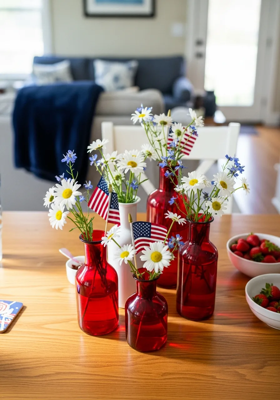 35. Red Flower Vases
