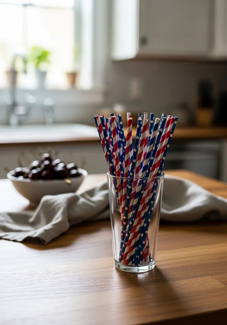 40. Red White Blue Straws