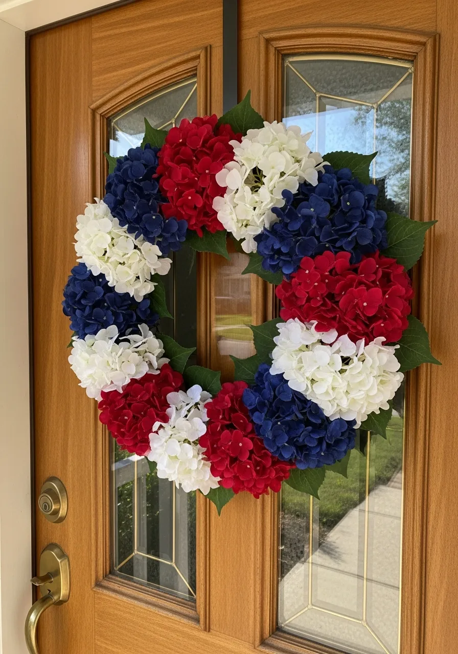 21. Hydrangea Red and Blue