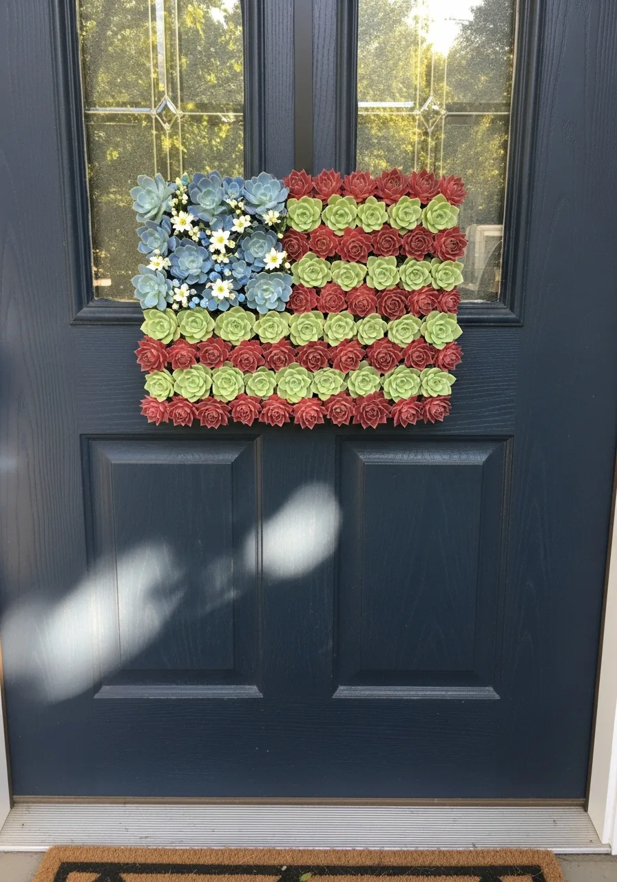 24. Succulent Flag Design
