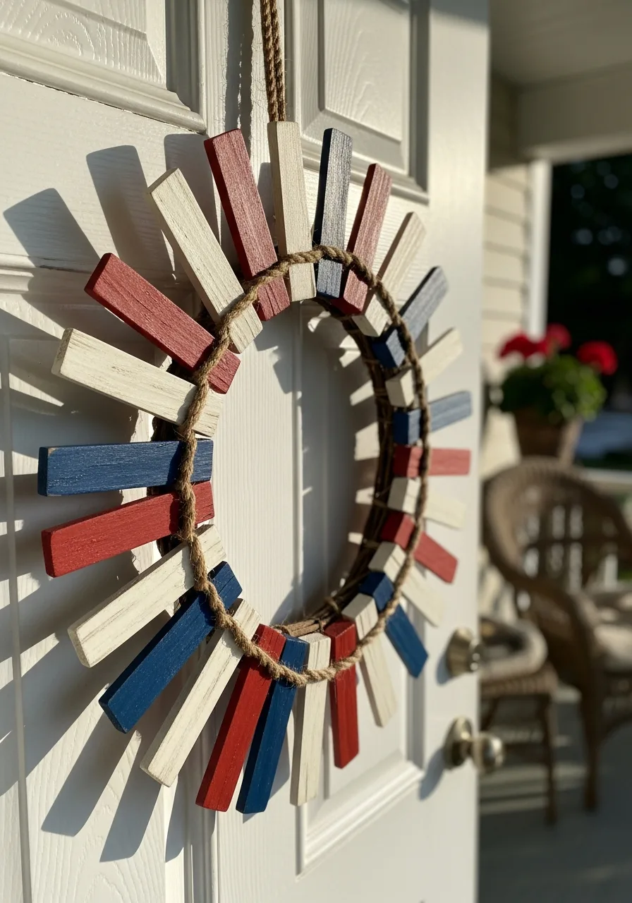 29. Firecracker Wood Wreath