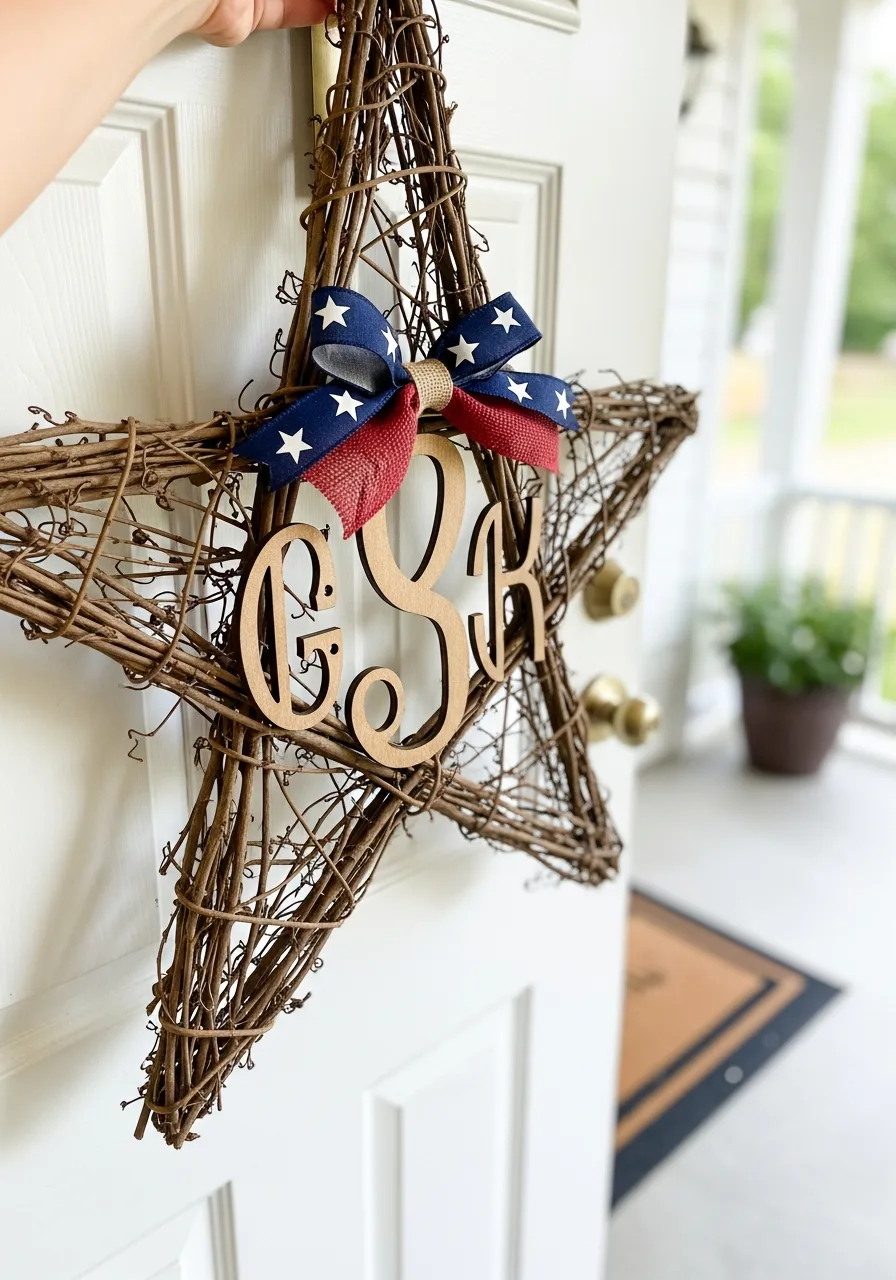 31. Monogrammed Star Wreath