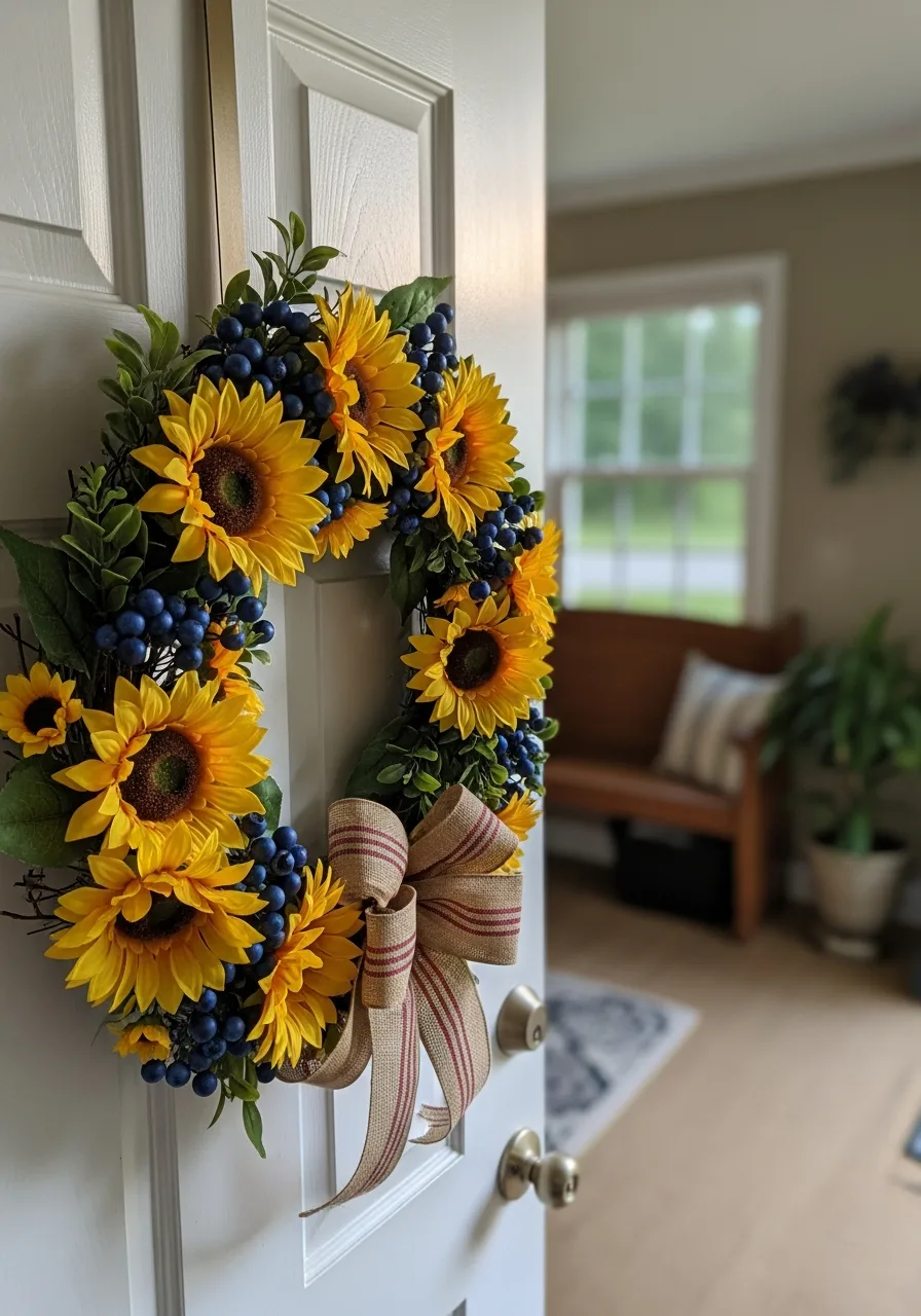 32. Sunflower Patriotic Wreath