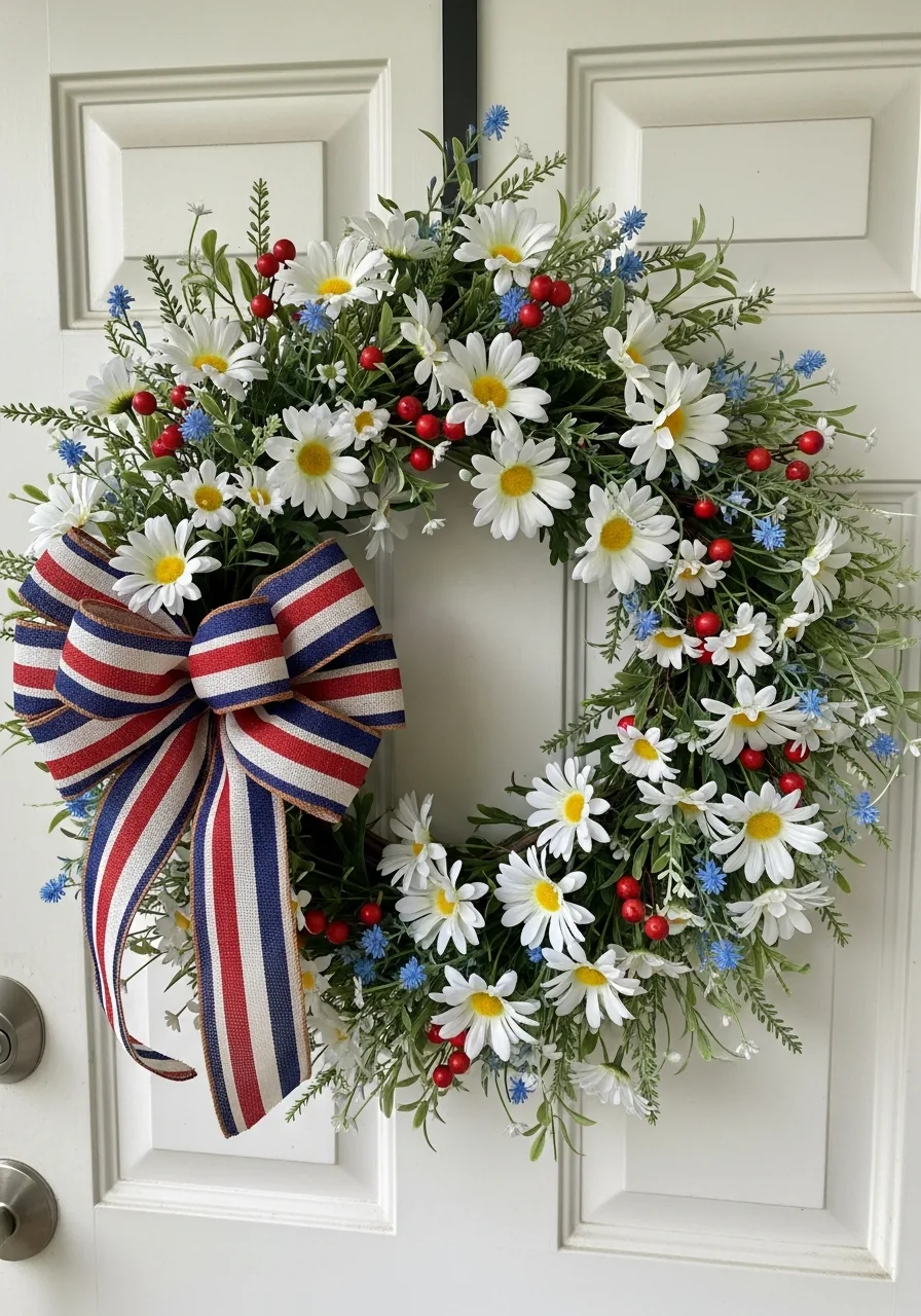 33. Daisy Wreath with Bow