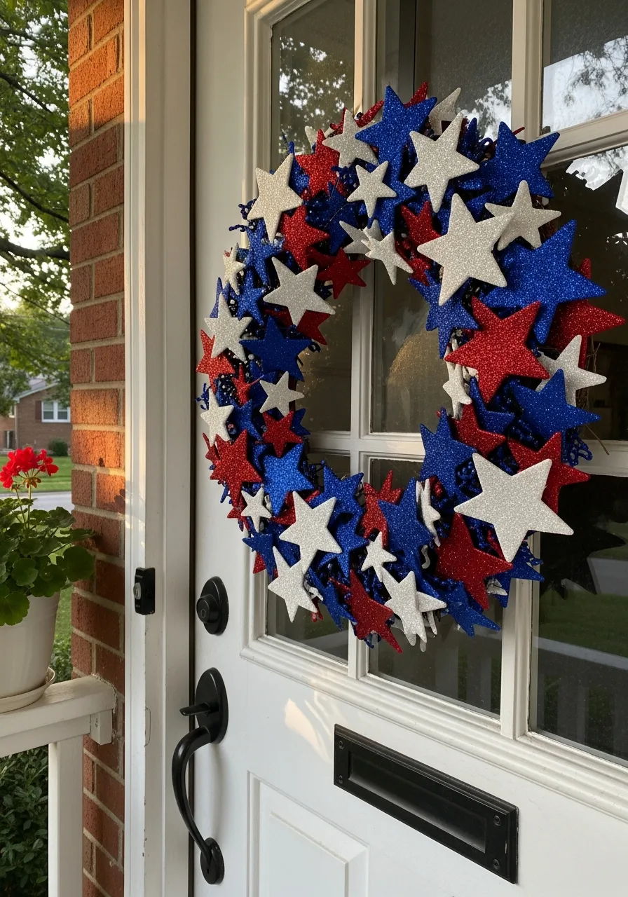 36. Glitter Star Wreath