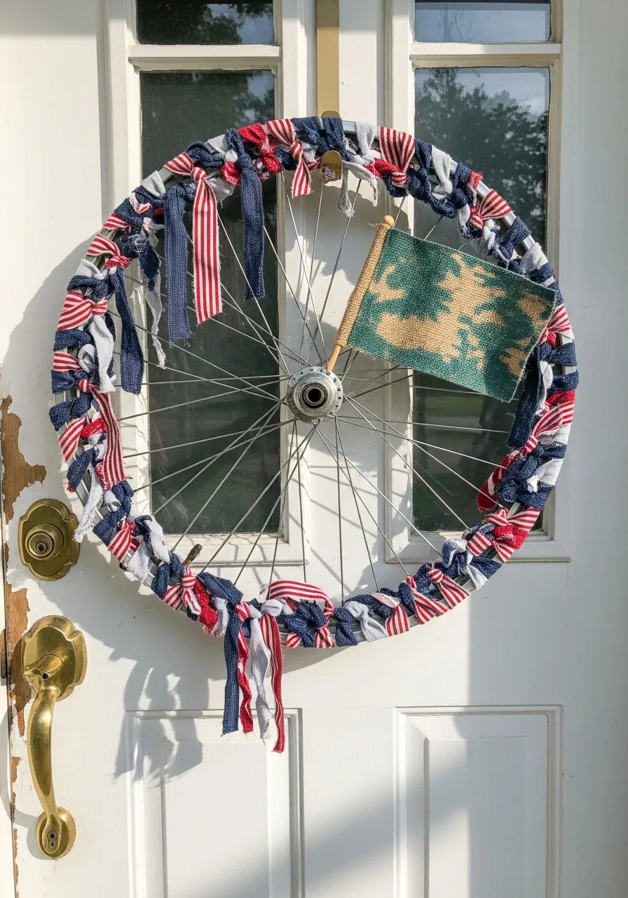 40. Bicycle Wheel Wreath