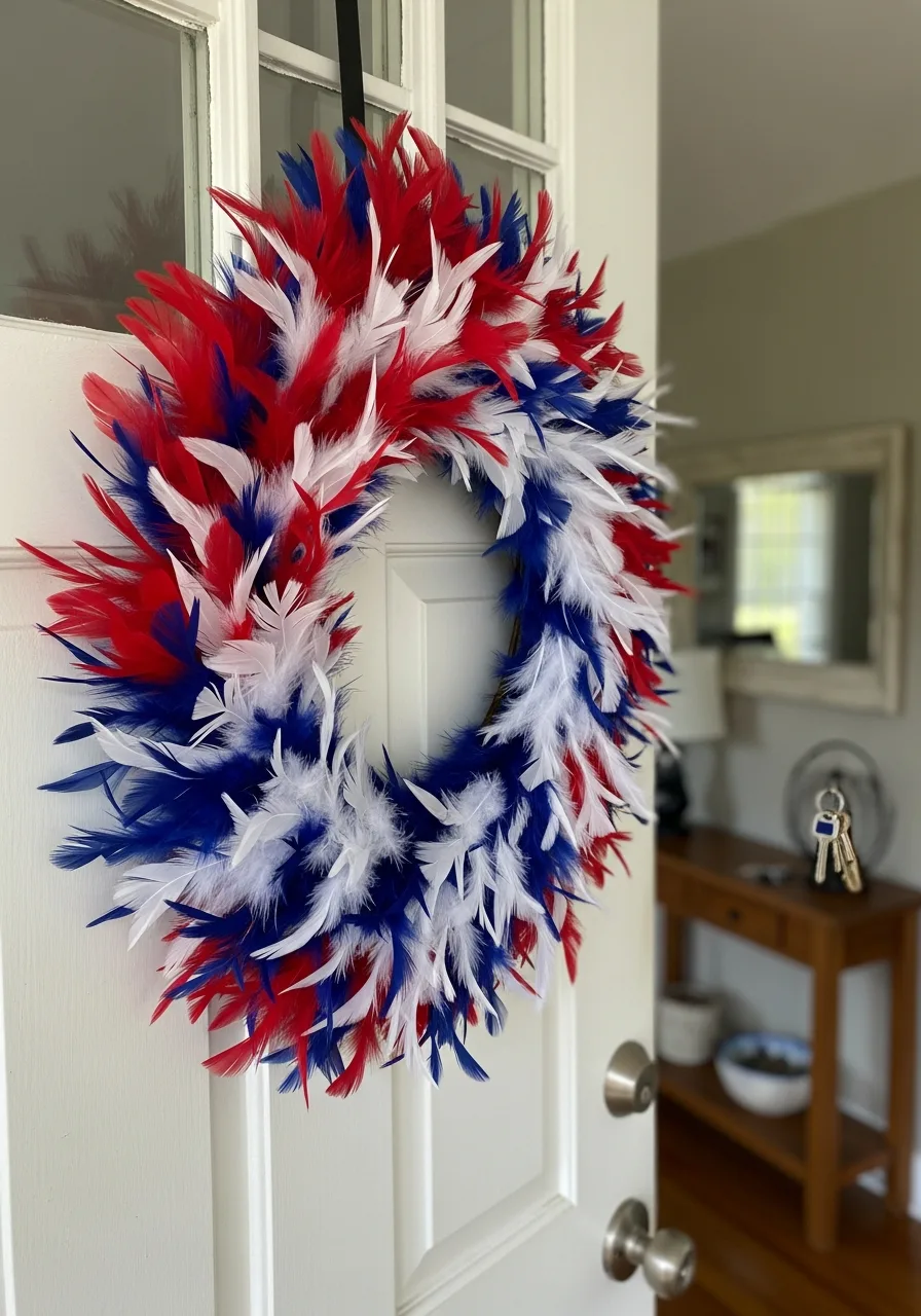 44. Feather Patriotic Ring