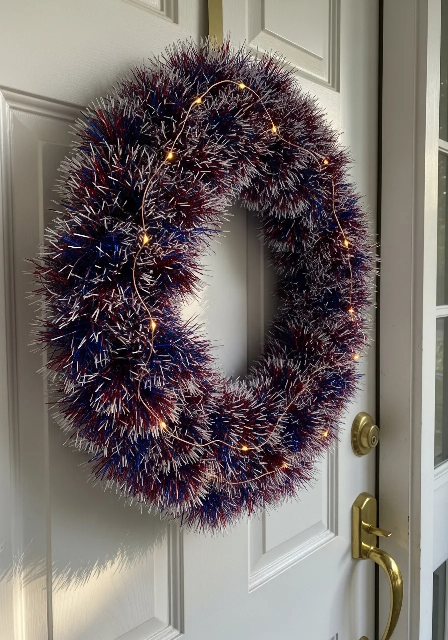 45. Lights and Tinsel Wreath