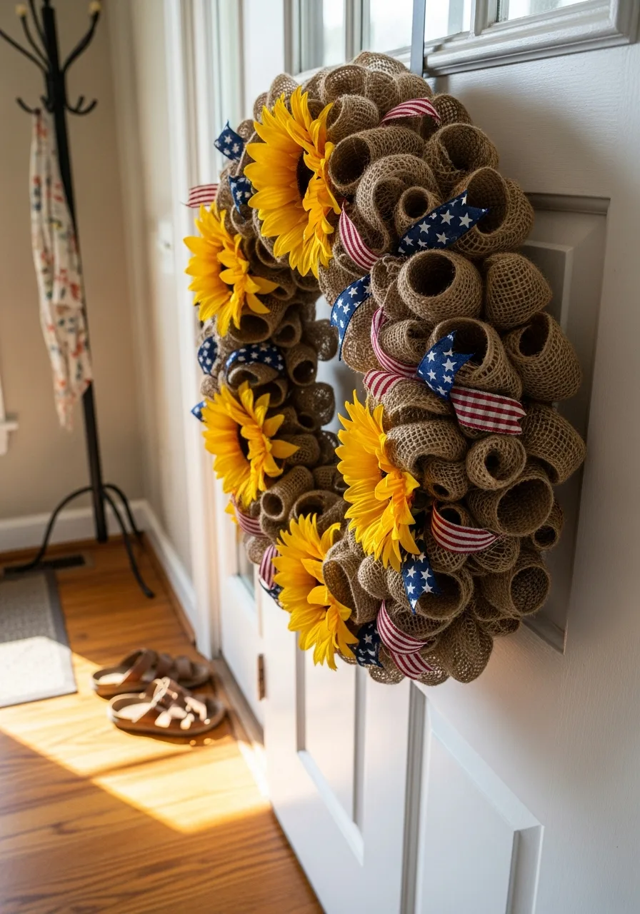 46. Burlap Sunflower Mix