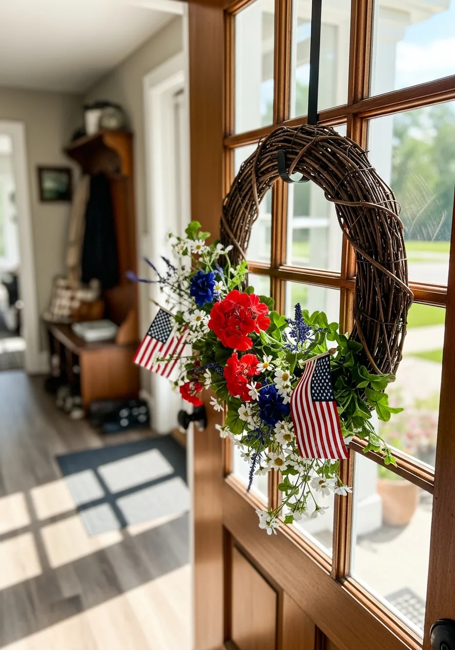 50. Americana Basket Wreath