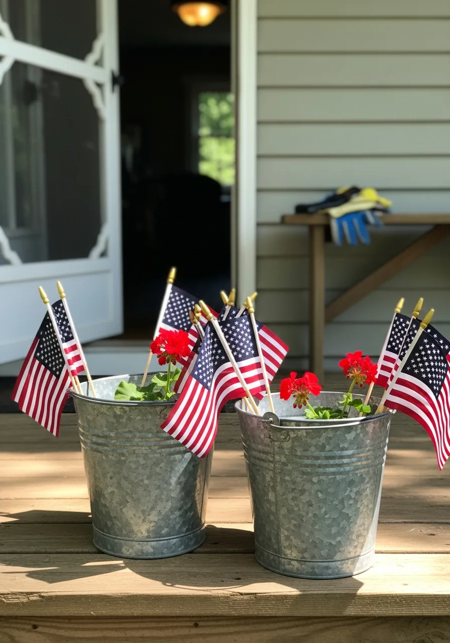 13. Galvanized Metal Buckets