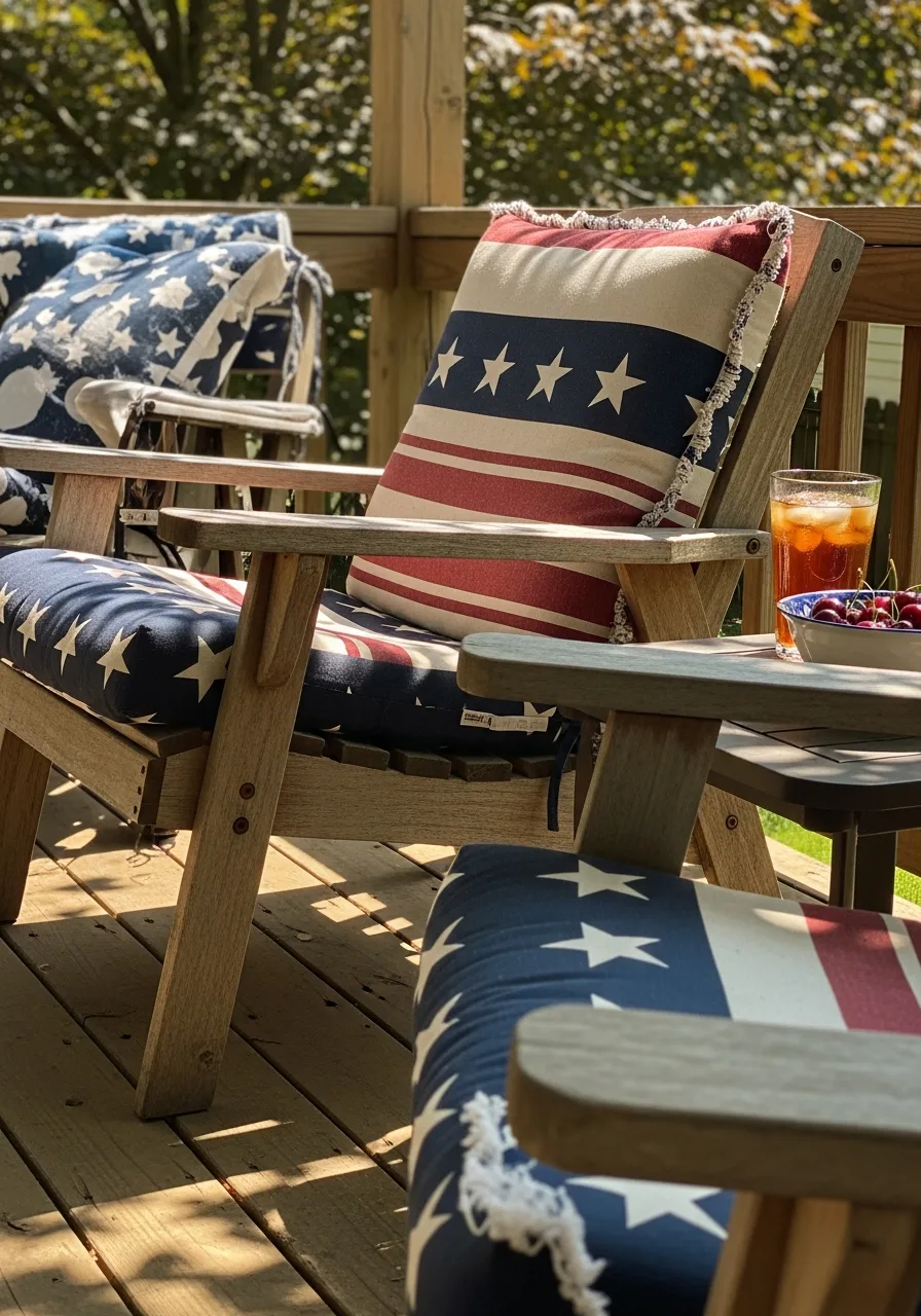 21. Patriotic Chair Cushions