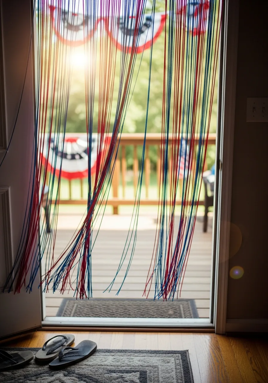 23. Patriotic String Curtains