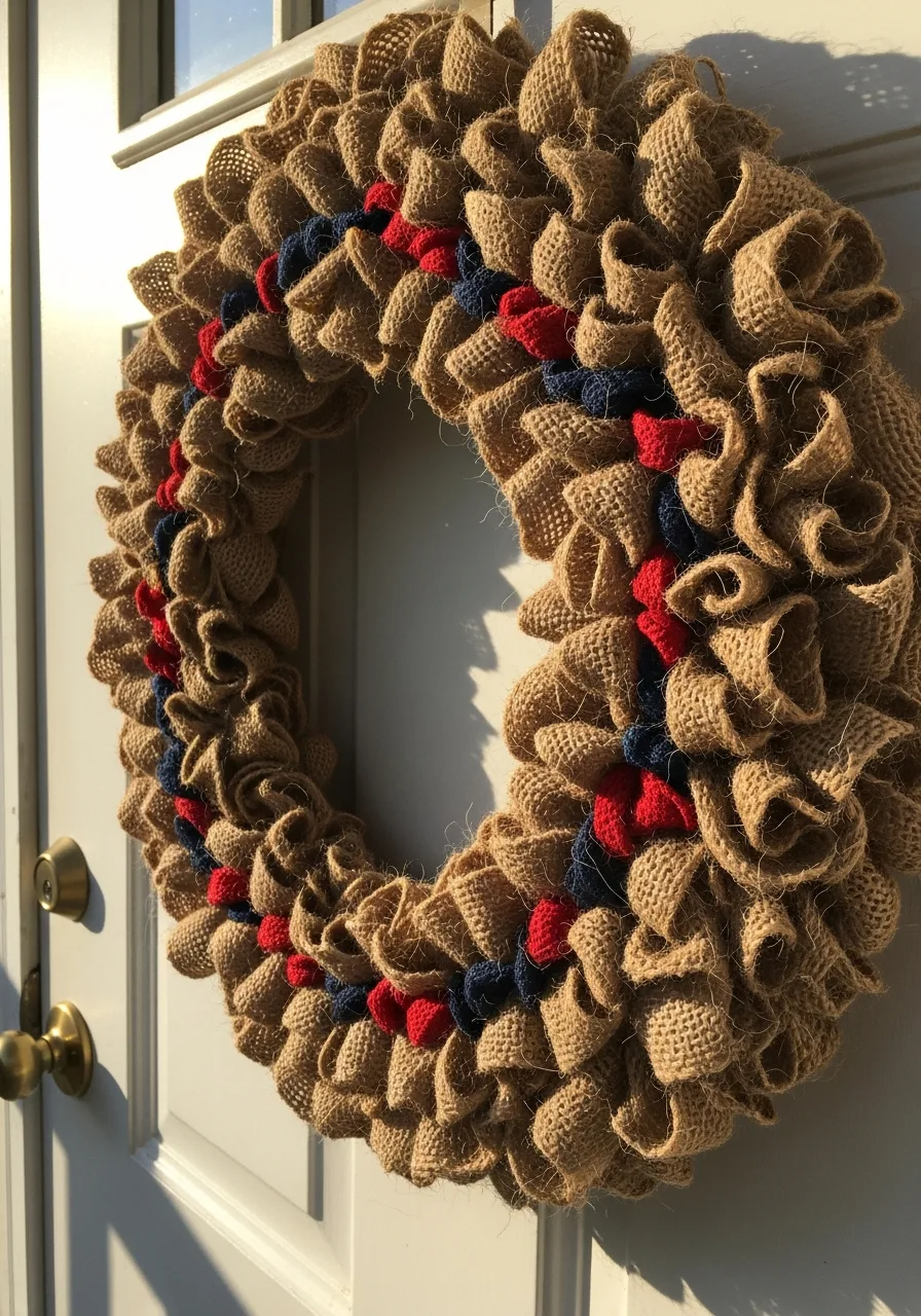 3. Burlap Door Wreath