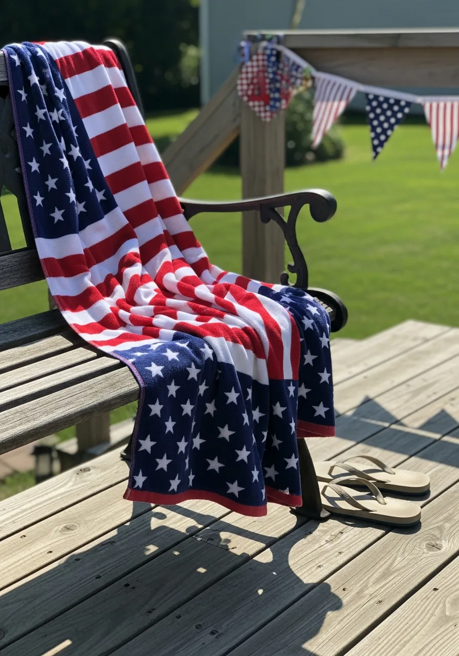 30. Flag Patterned Beach Towels