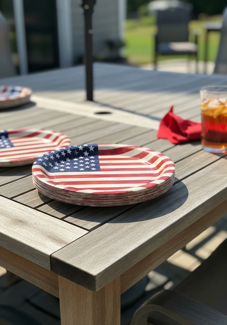 34. Flag Patterned Paper Plates