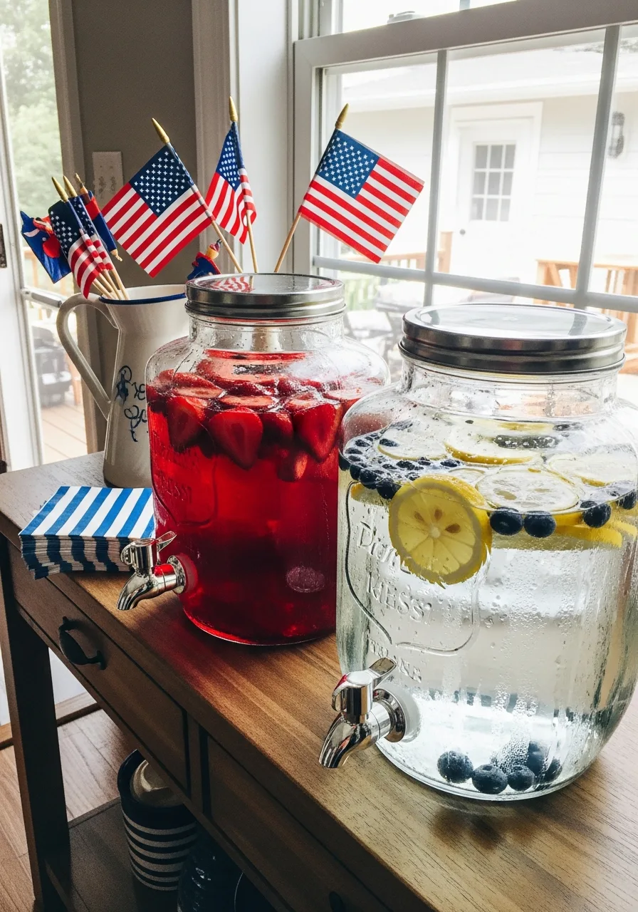 35. Patriotic Drink Dispensers