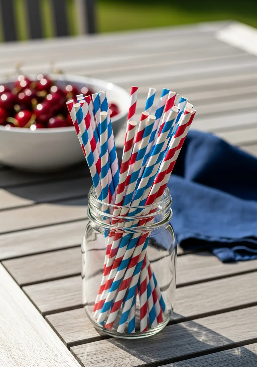 37. Patriotic Straws