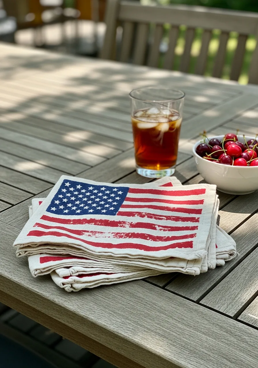38. Flag Patterned Napkins