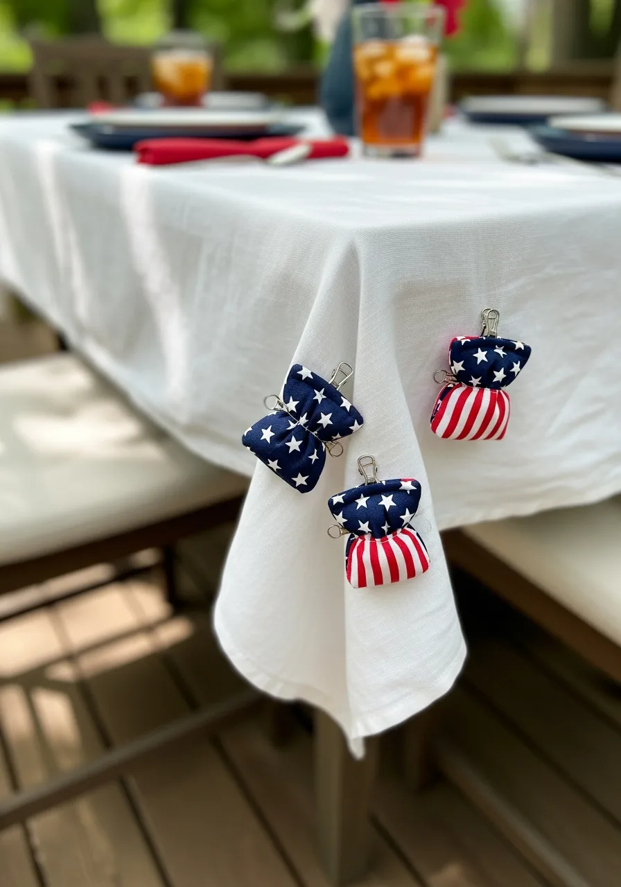 42. Flag Patterned Tablecloth Weights