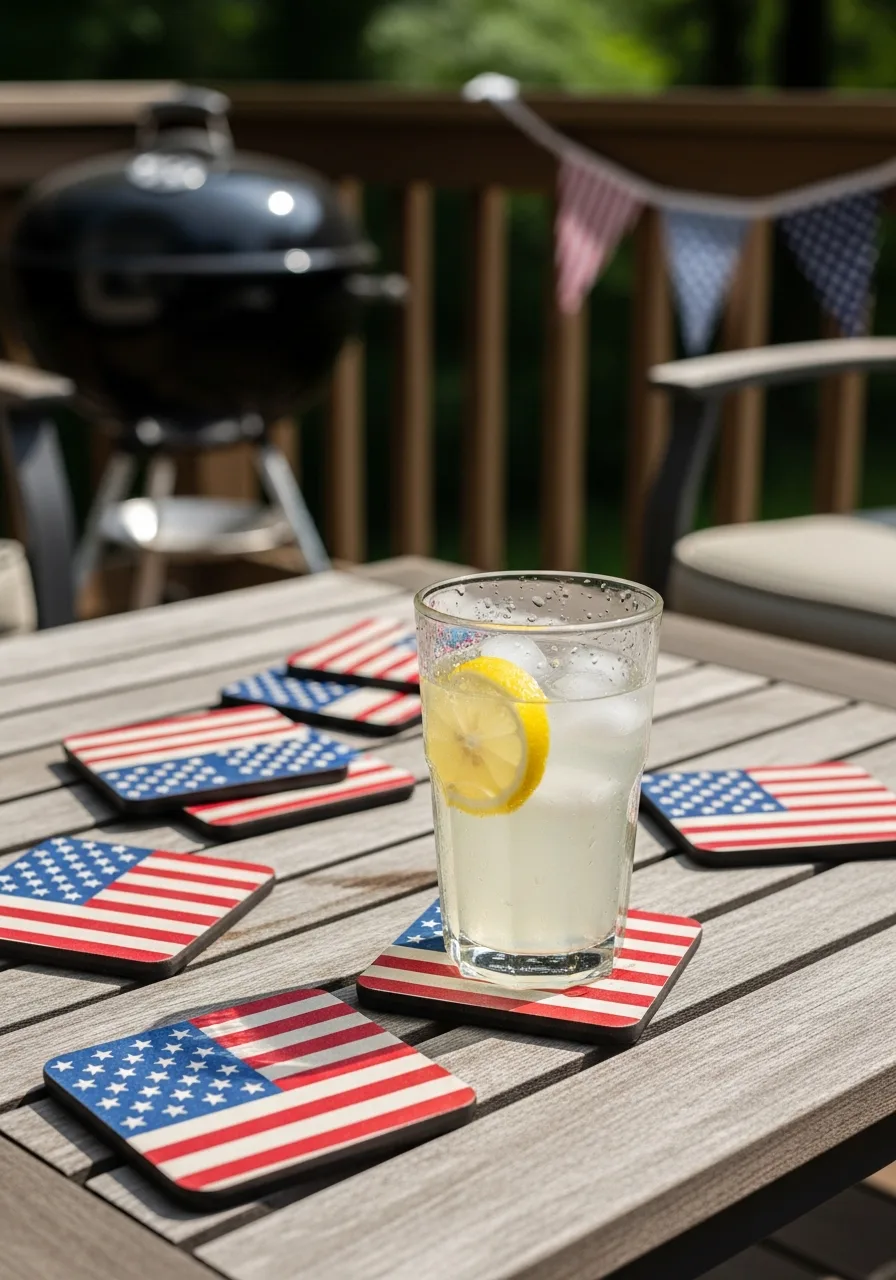 46. Flag Patterned Coasters
