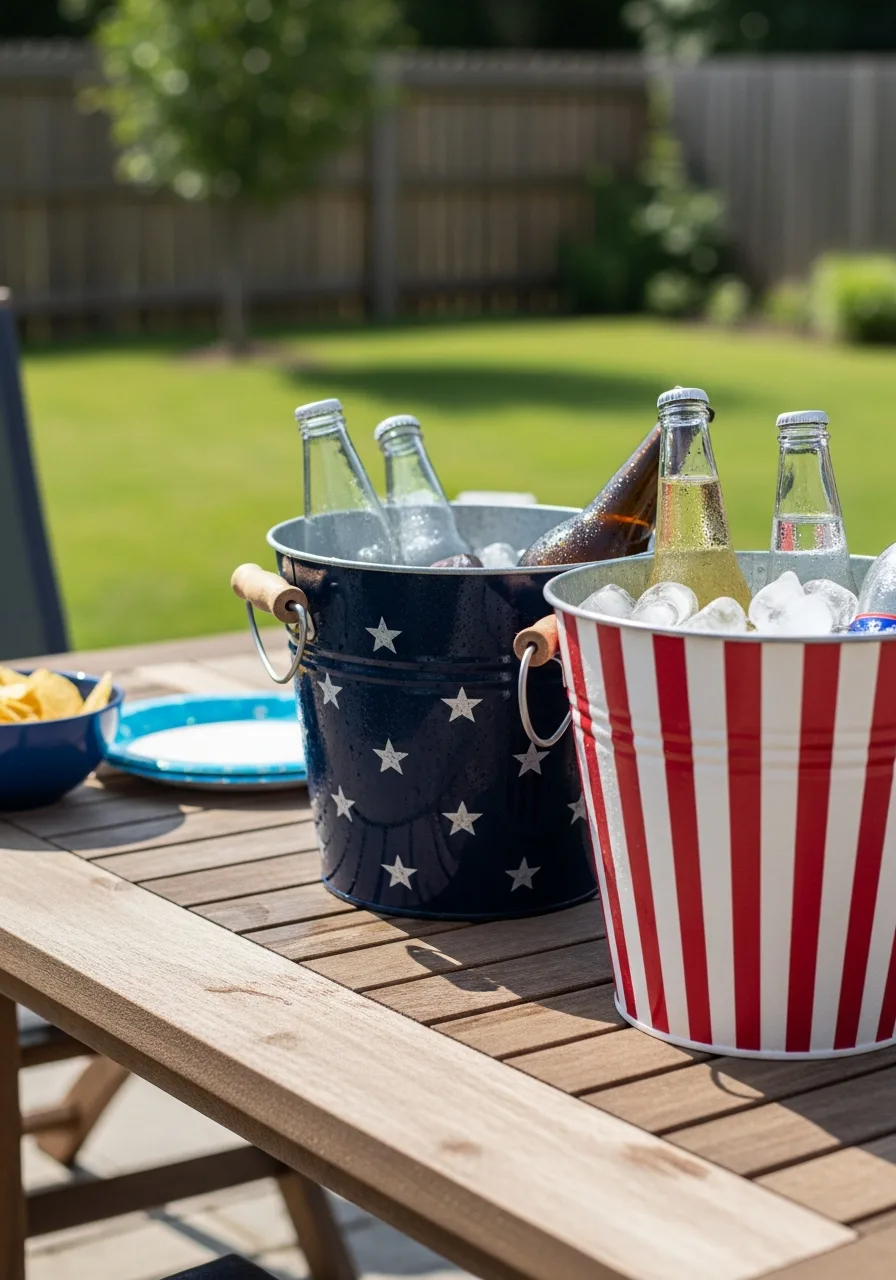 47. Patriotic Ice Buckets