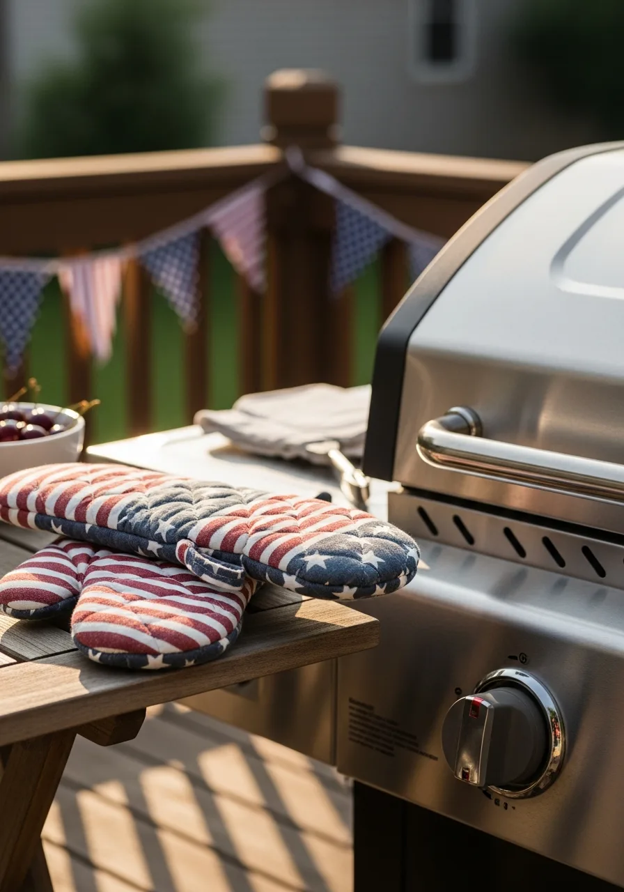 49. Patriotic Oven Mitts