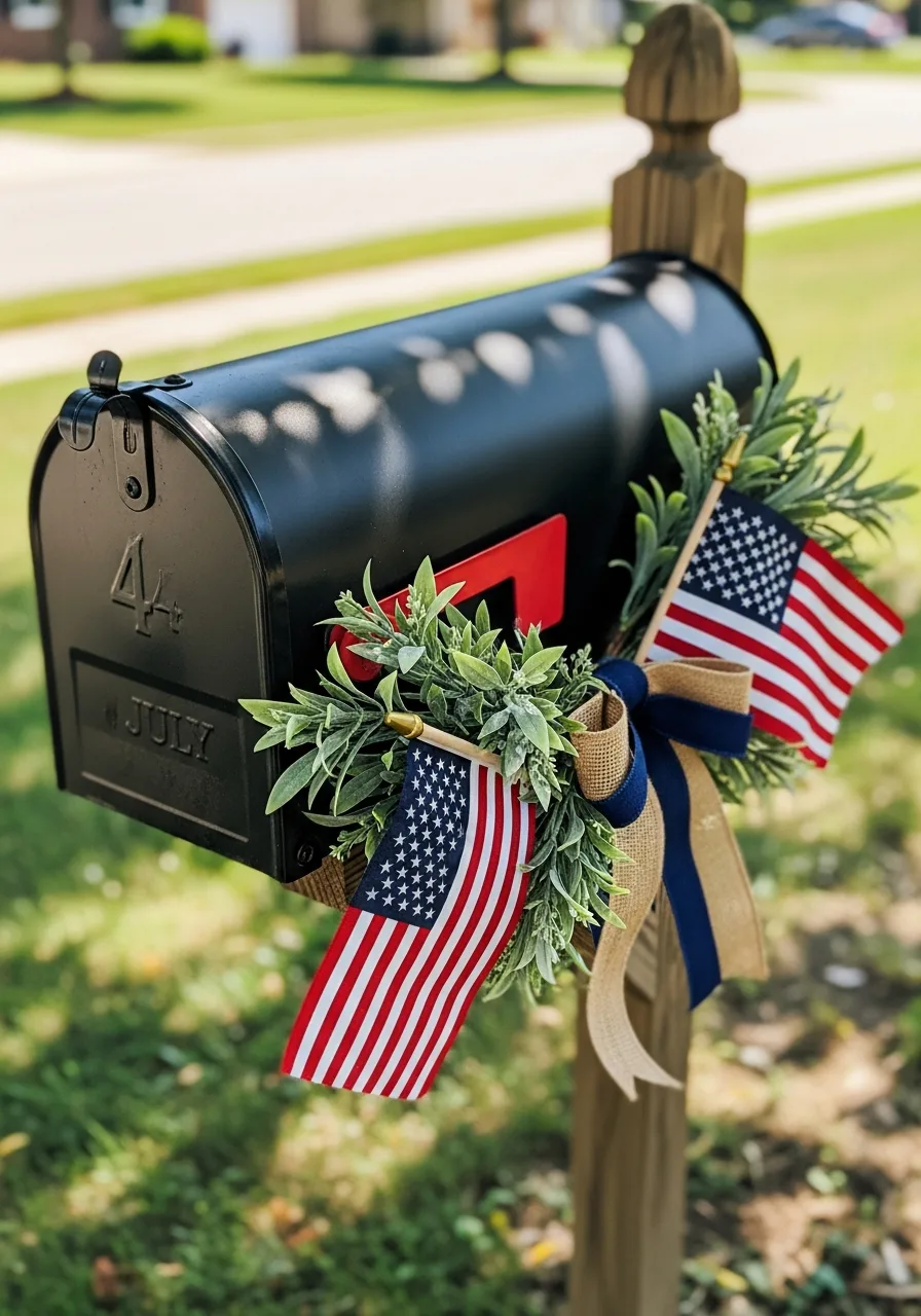 22. Festive Mailbox Swags
