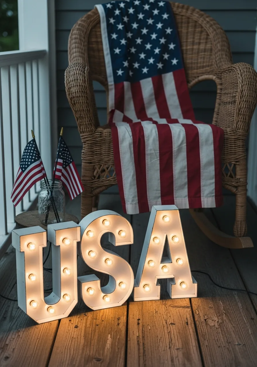 33. USA Letter Marquee Lights