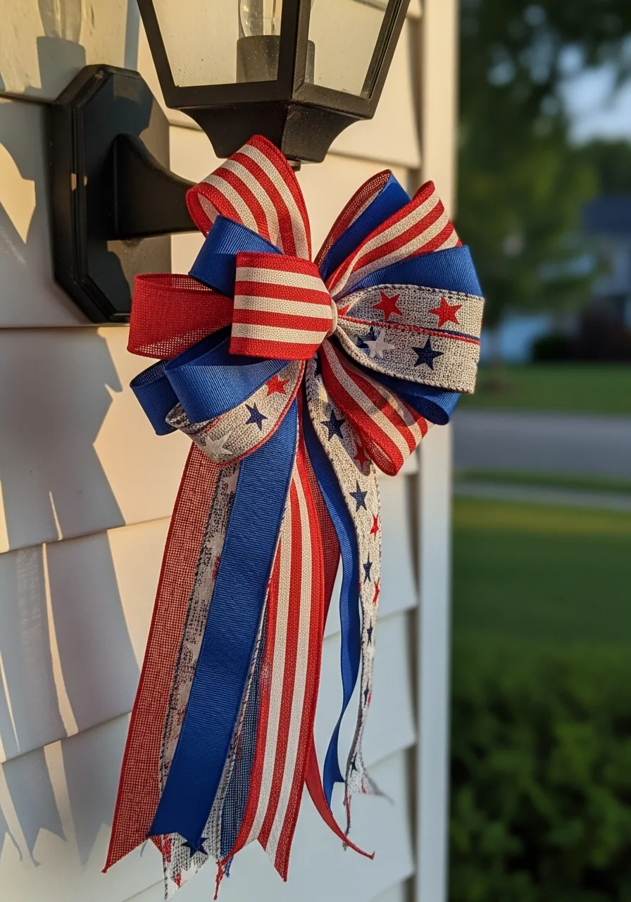 35. Patriotic Ribbon Bows