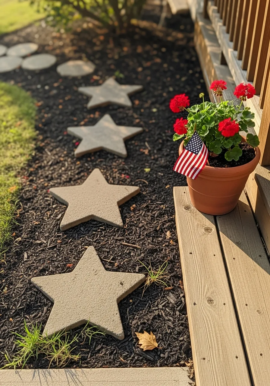 36. Star Shaped Stepping Stones