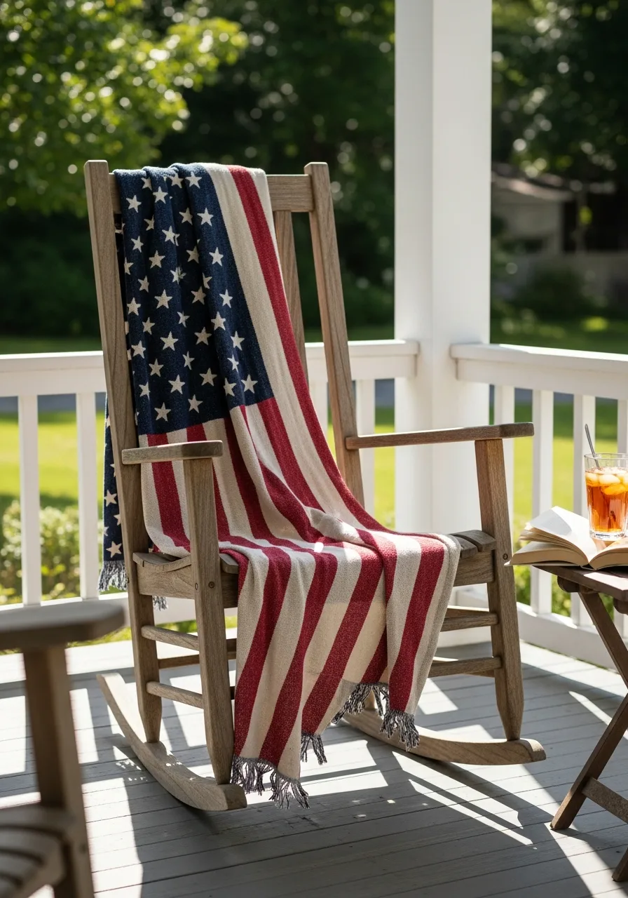 38. Cotton Flag Throw Blankets