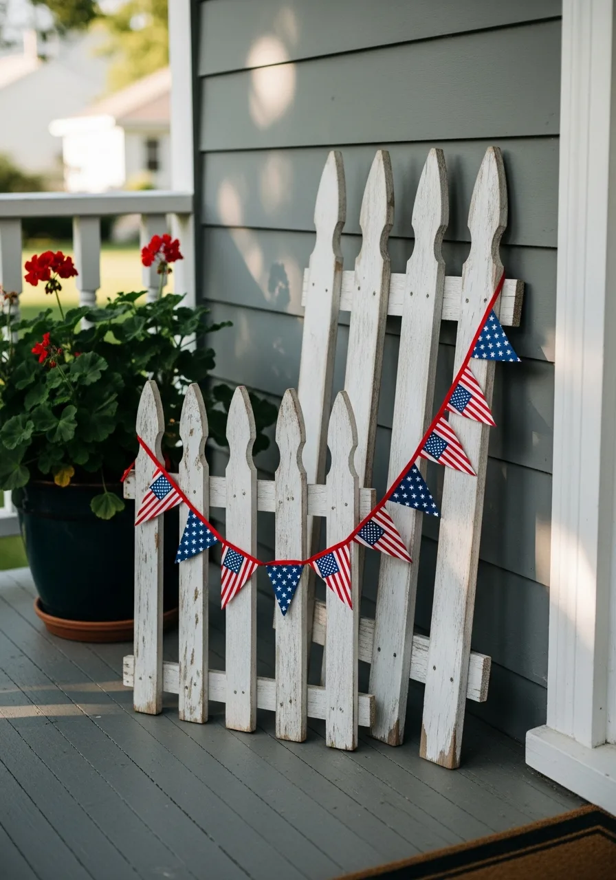 42. White Picket Fence Sections