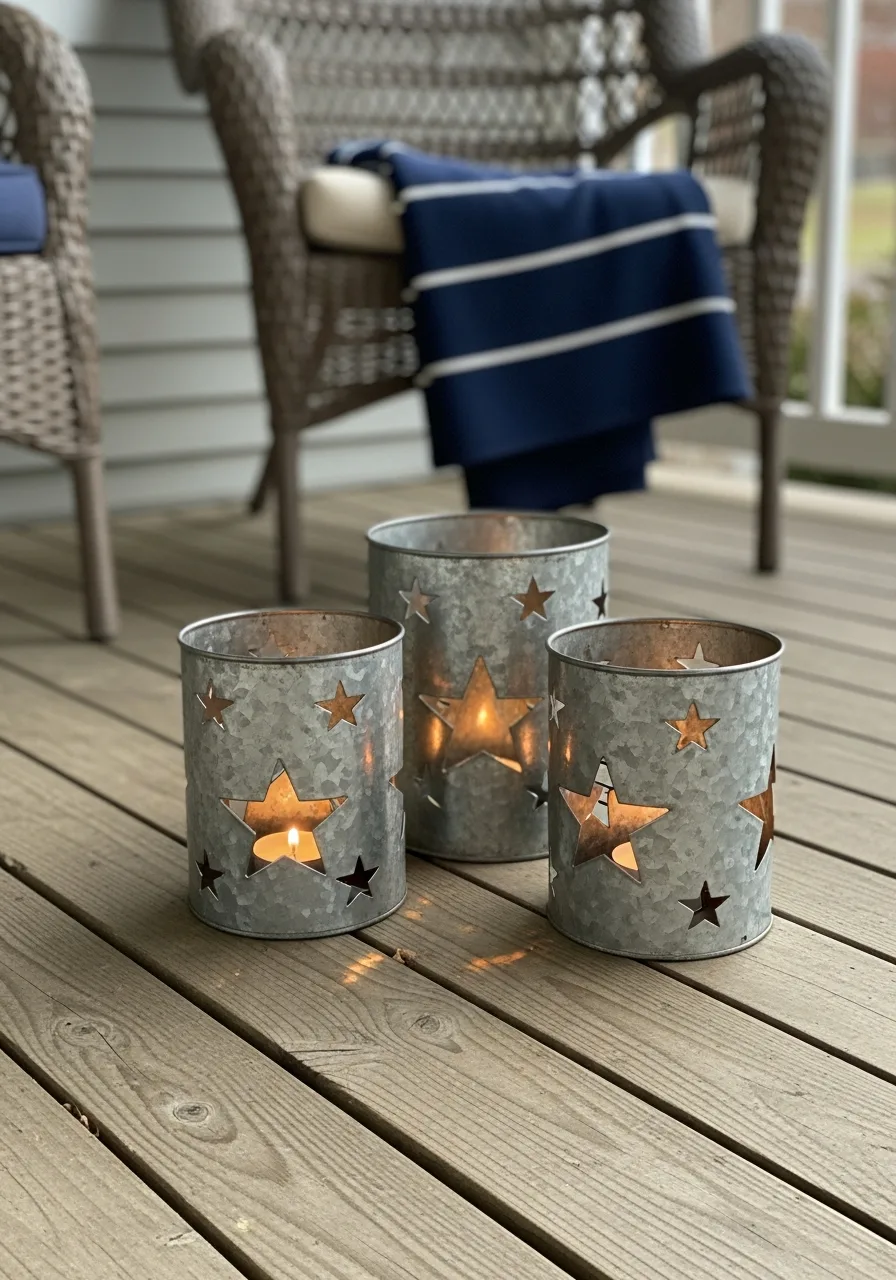 43. Star Cutout Metal Luminaries