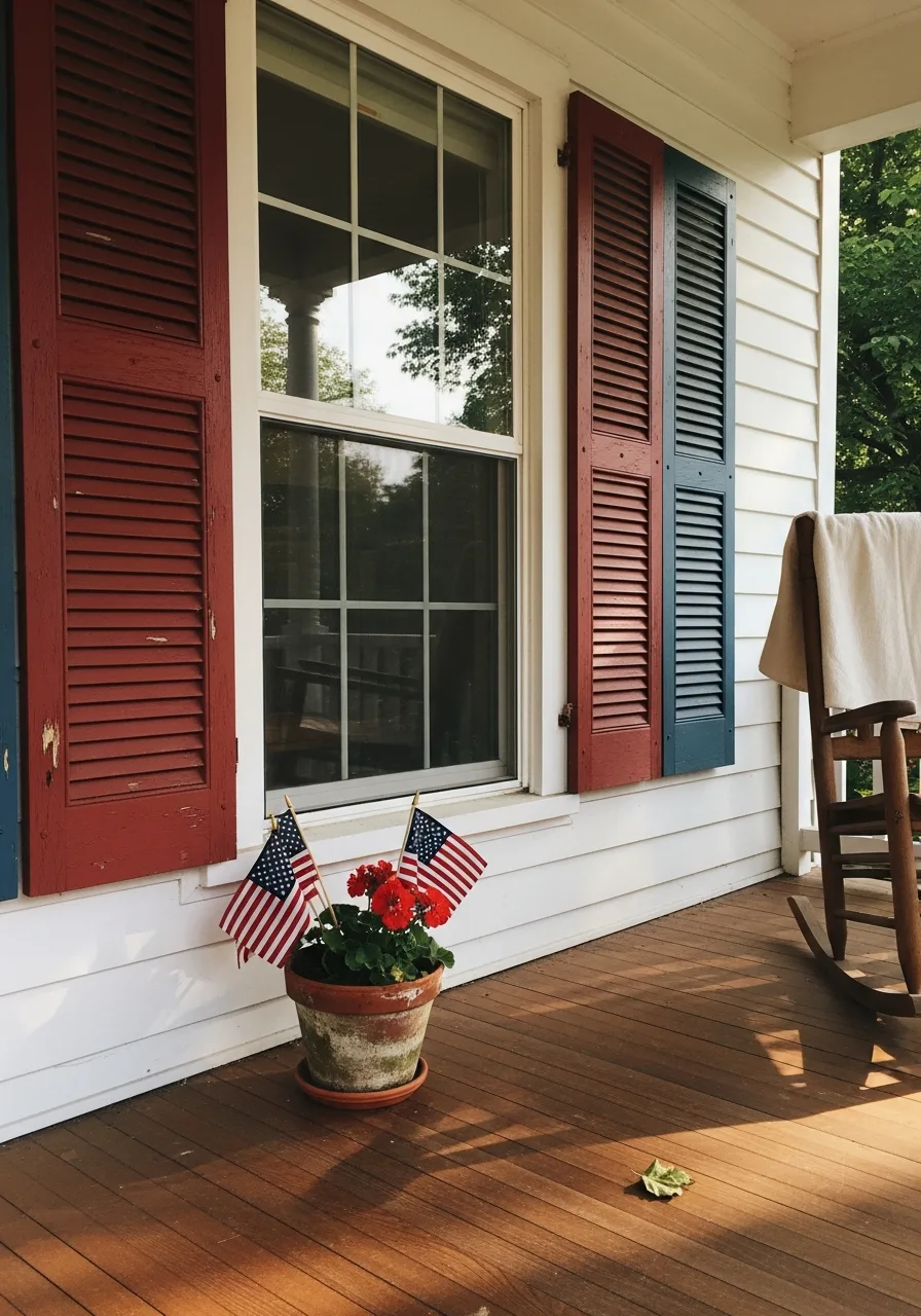 45. Red and Blue Shutters