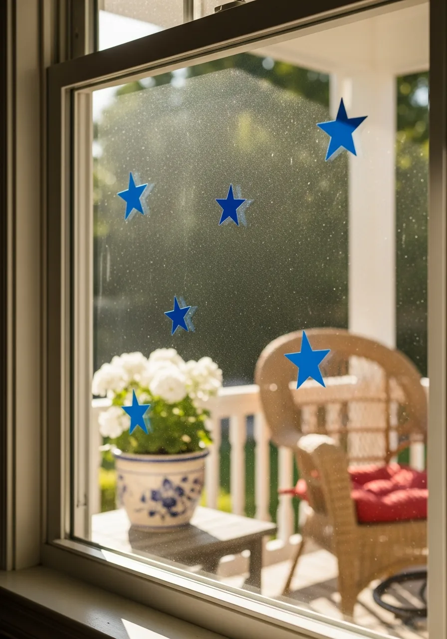 50. Blue Star Window Decals
