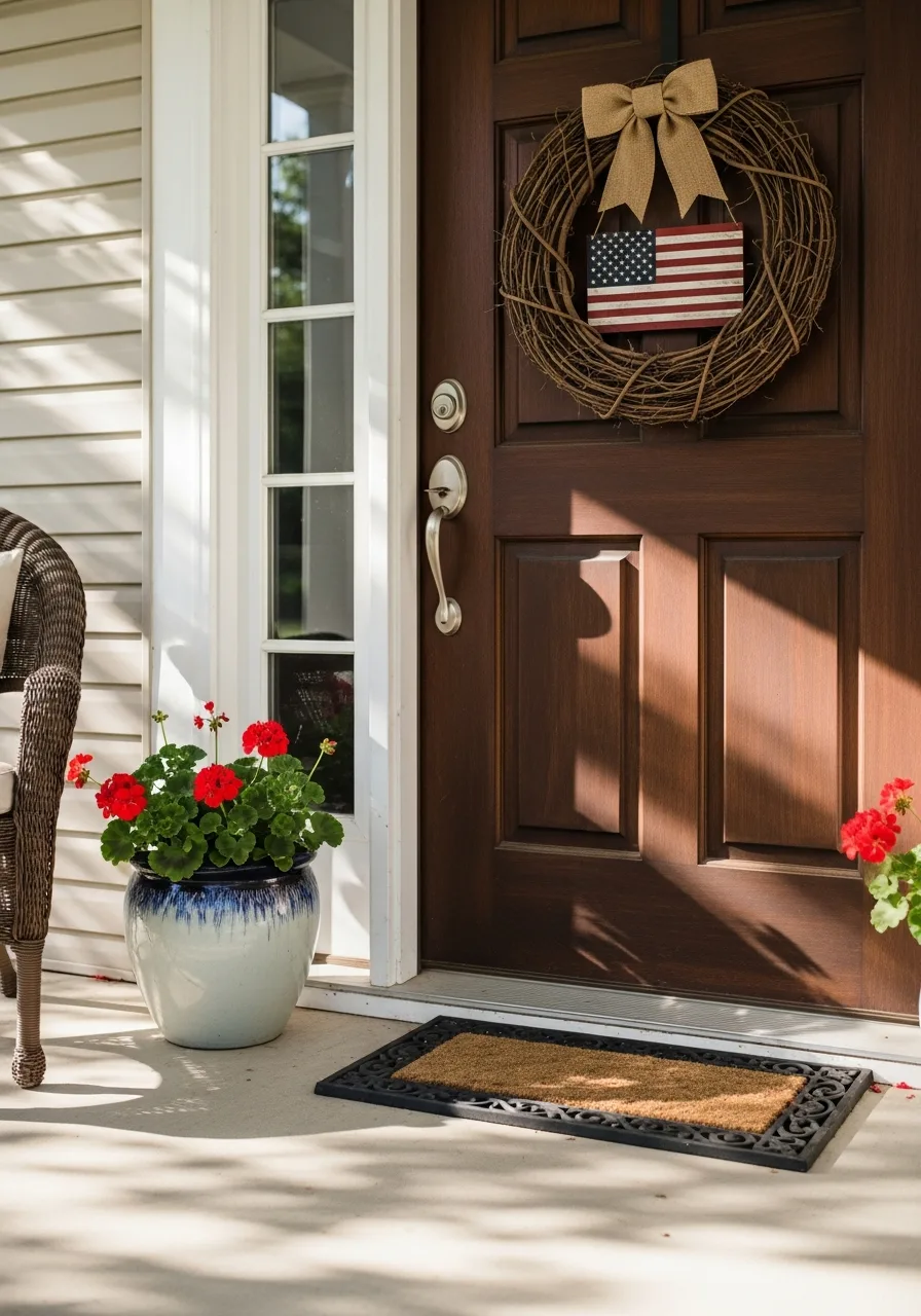 7. American Flag Wreaths