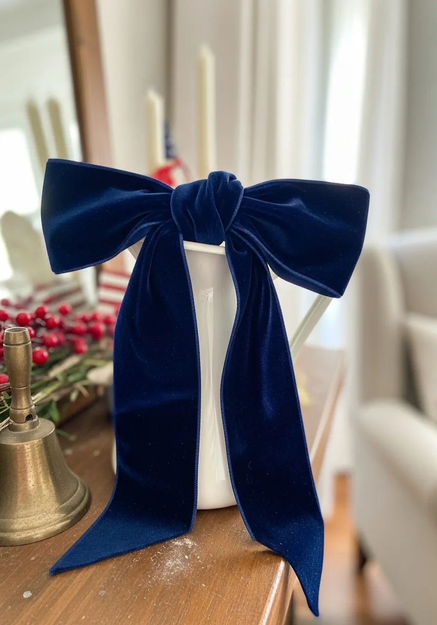 16. Navy Blue Velvet Ribbon