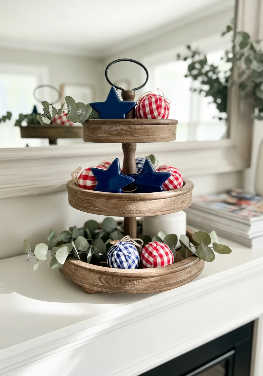 40. Patriotic Tiered Tray