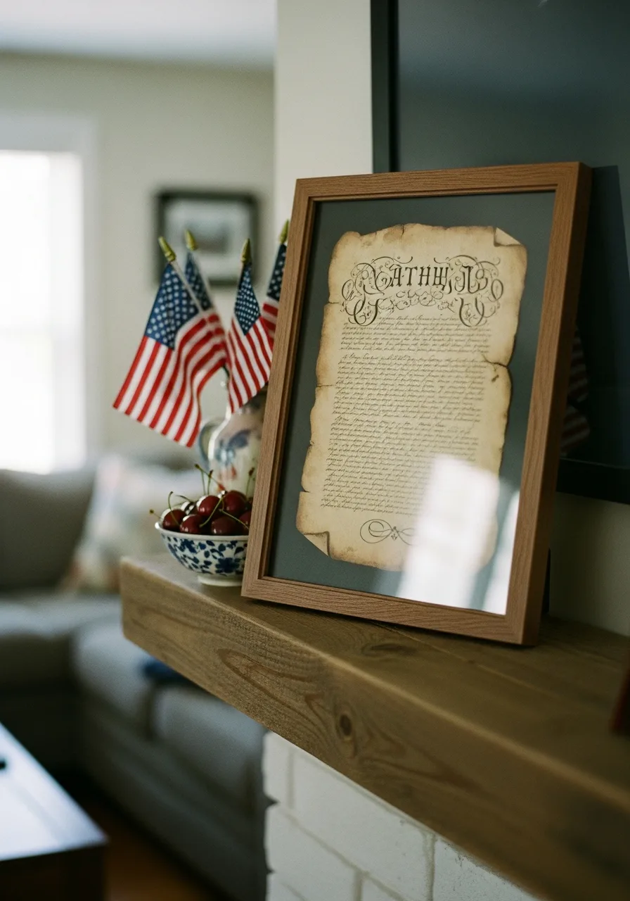 42. Framed Declaration of Independence