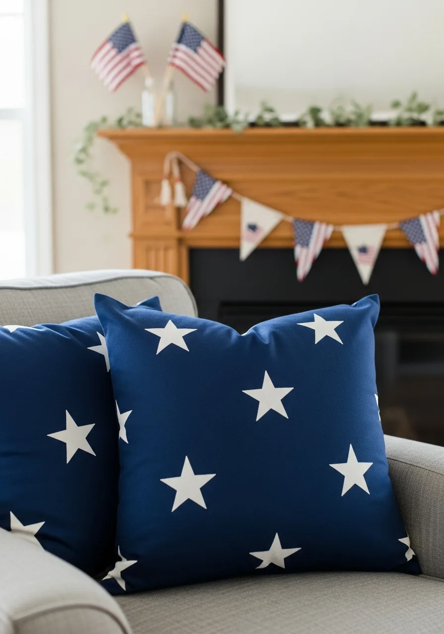 44. Star Patterned Throw Pillows
