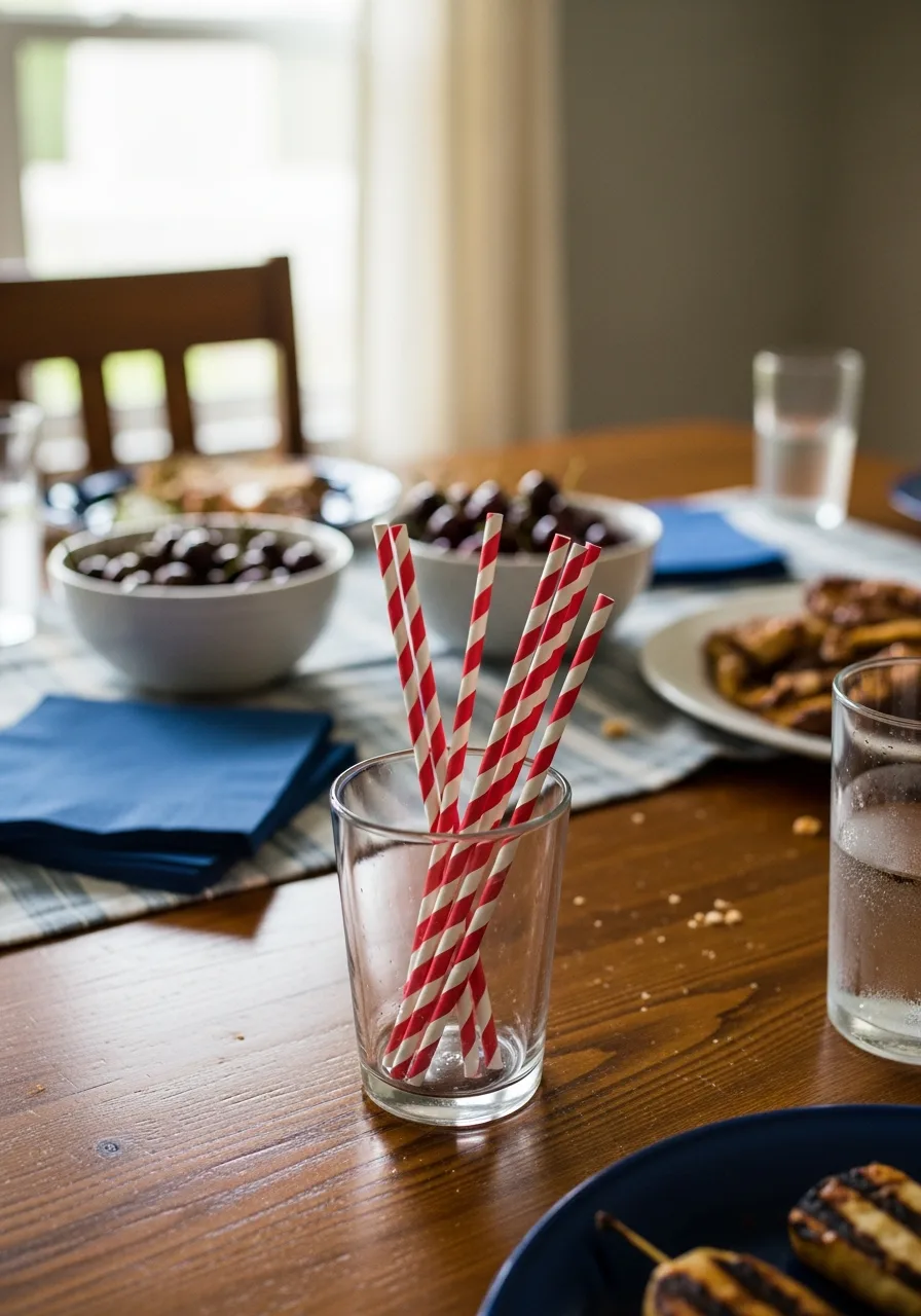 12. Striped Straws