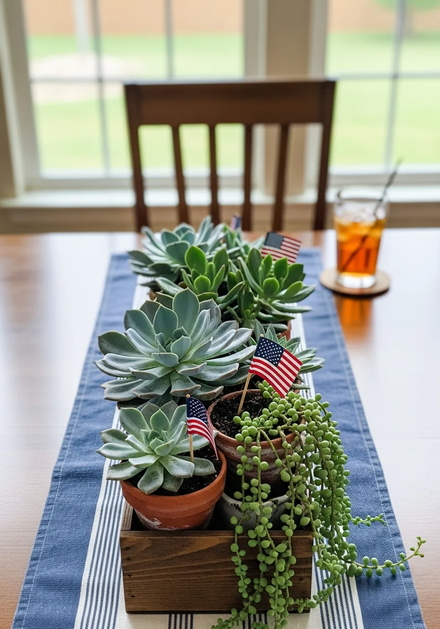 35. Succulent Centerpieces