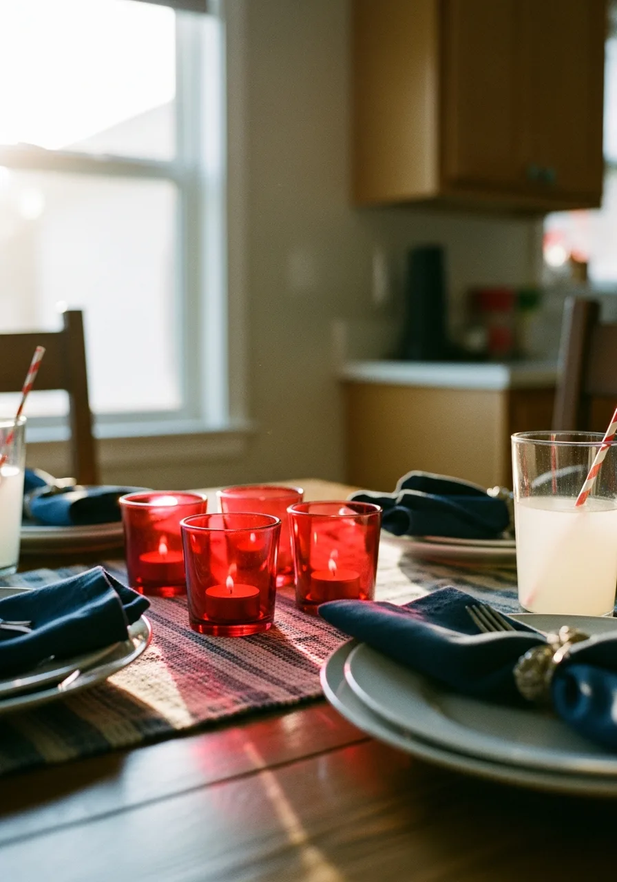 36. Red Glass Votives