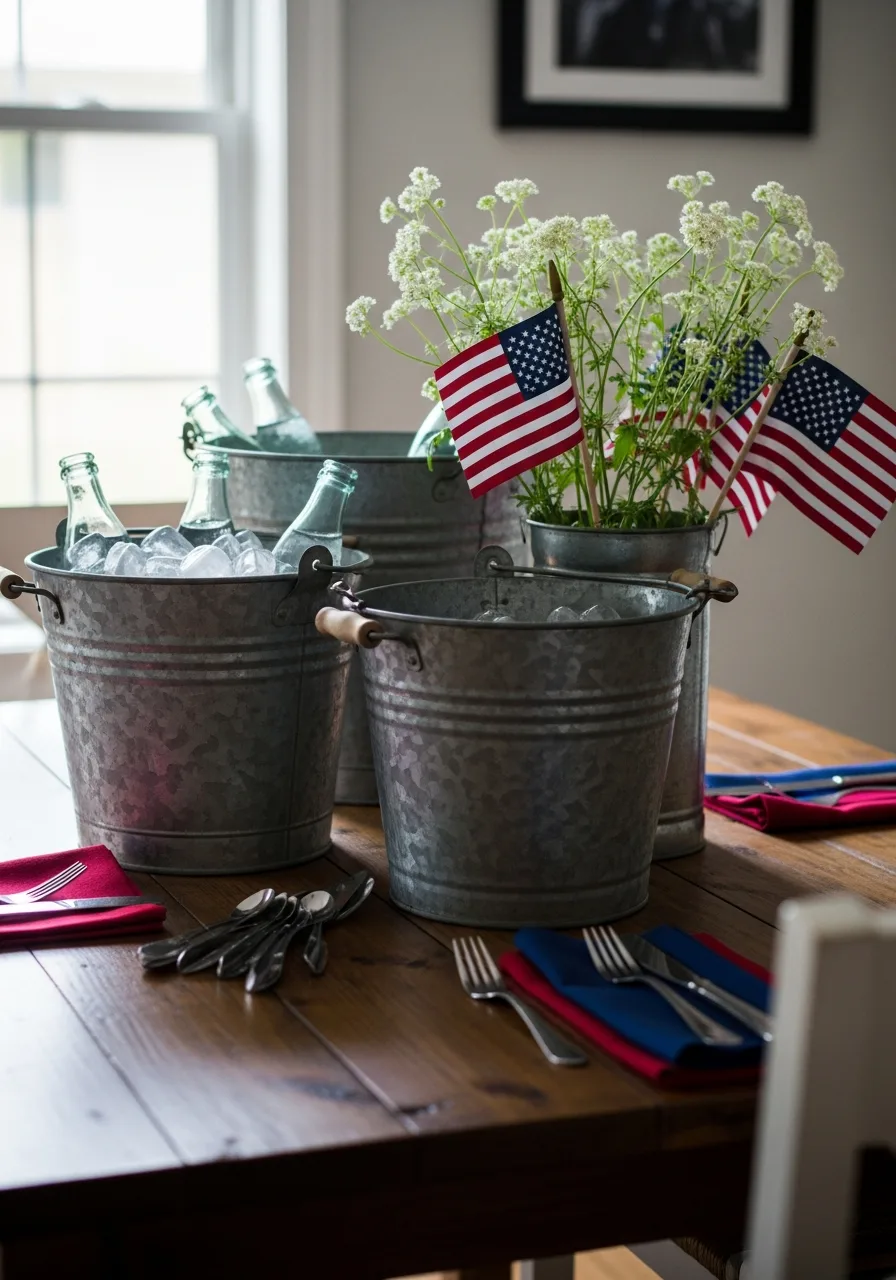 4. Galvanized Buckets