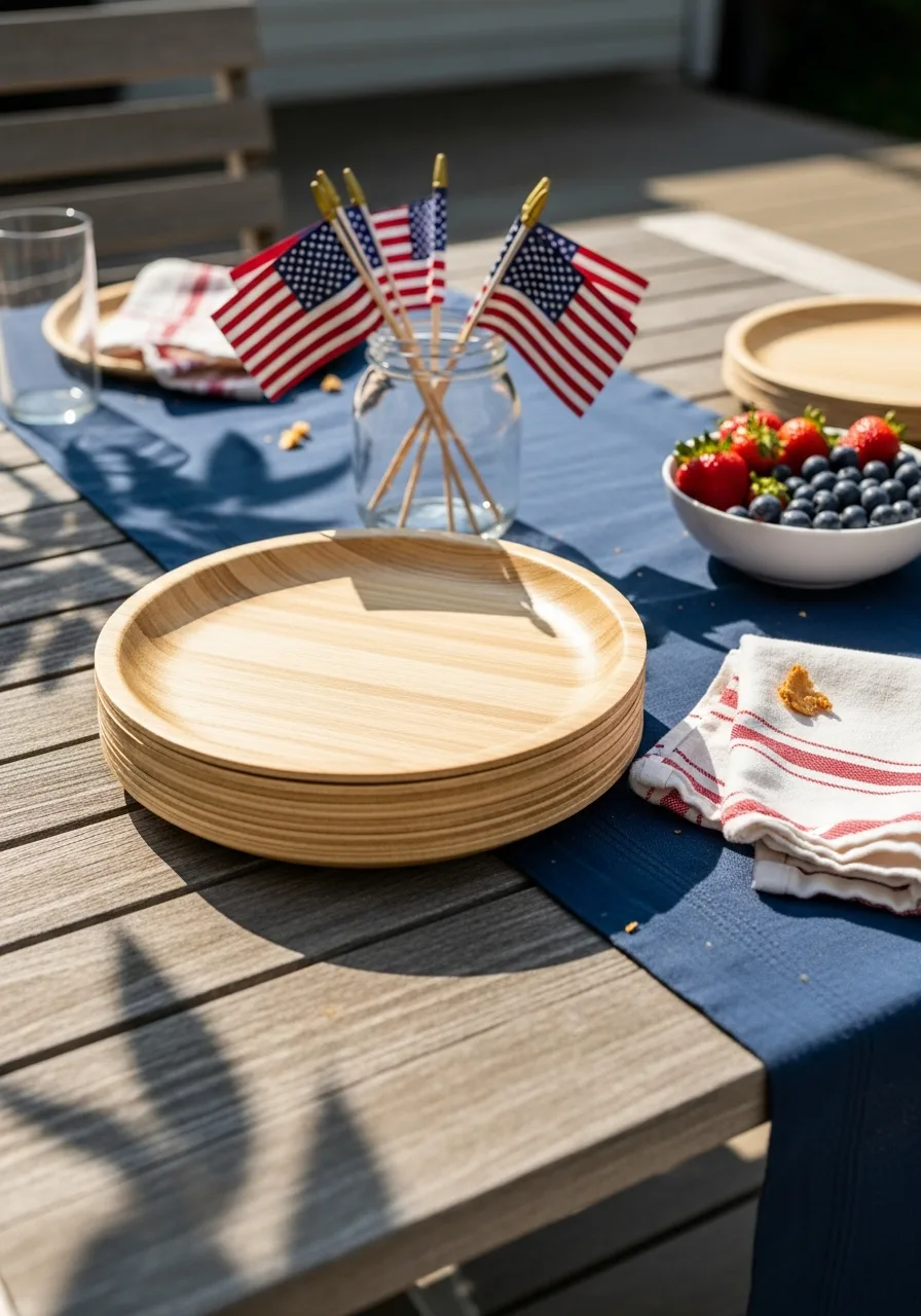 40. Disposable Bamboo Plates