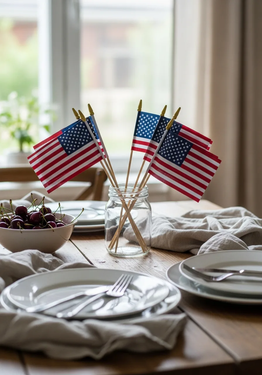 6. Mini American Flags