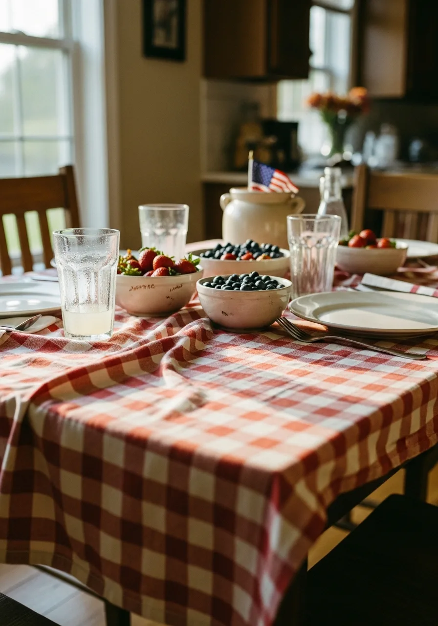 7. Red Gingham Cloth