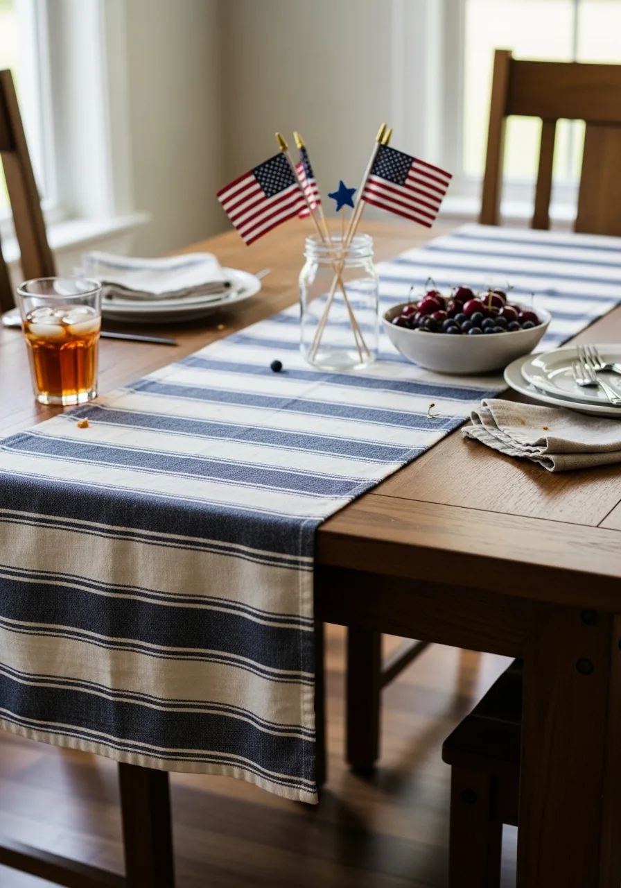 15. Striped Table Runner